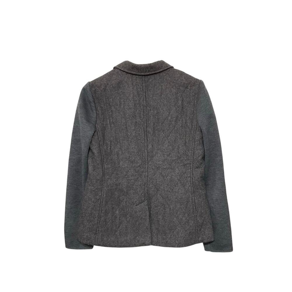 Talbots Merino Wool Two Tone Gray Jacket Womens Sz 4 Small Button Front Pockets - Picture 2 of 6